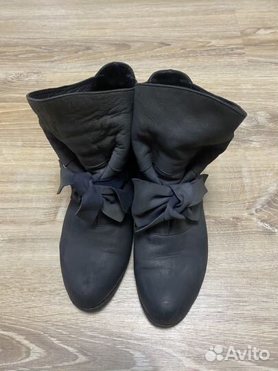 Полусапоги женские, кожаные, размер 39