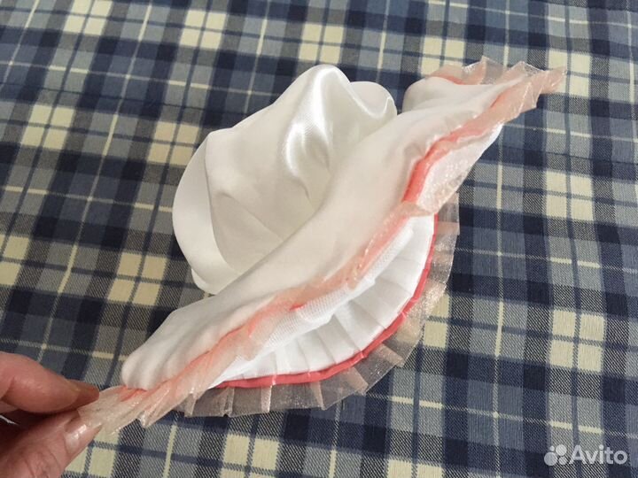 Платье для куклы фарфоровой+шляпка,зонтик