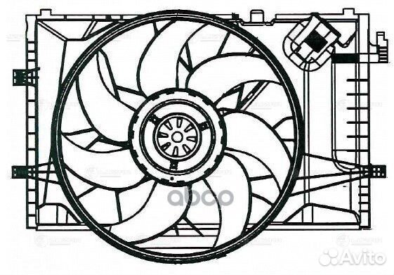 Вентилятор радиатора охлаждения MB C(W203) 00