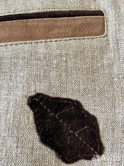 Баварский жилет, замша/лен, ог.114, винтаж