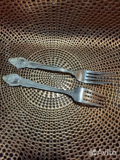 Вилки мельхиоровые столовые с серебрением