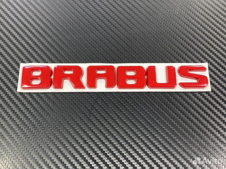 Эмблема Brabus красная на багажник Mercedes