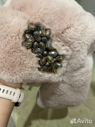 Шапка ушанка и шарф комплект зимний