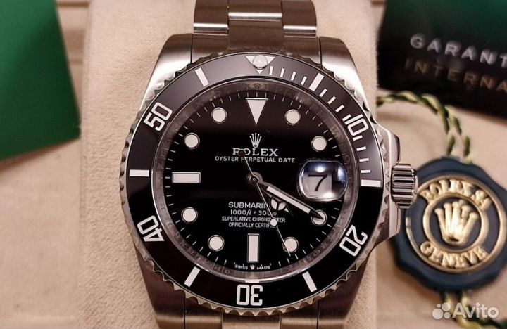 Часы rolex submariner date black 40 mm