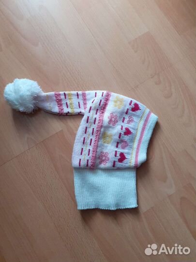 Шапка шлем для девочки 50 52