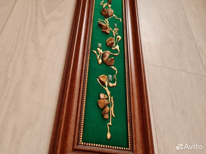 Картина - панно с натуральной яшмой и авантюрином