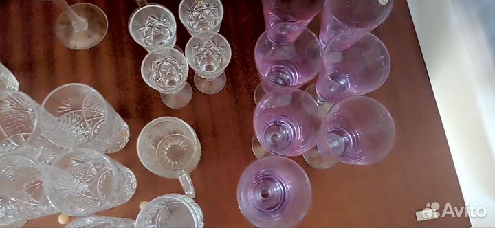 Бокалы, фужеры, рюмки, стаканы, хрусталь, стекло
