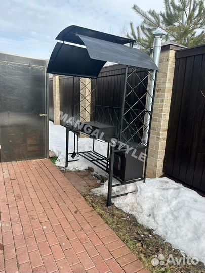 Мангал с крышей