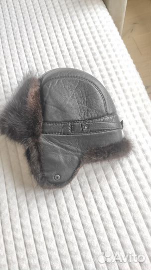 Шапка мужская меховая/кожанная