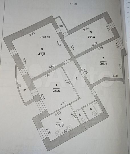 3-к. квартира, 151,5 м², 7/8 эт.