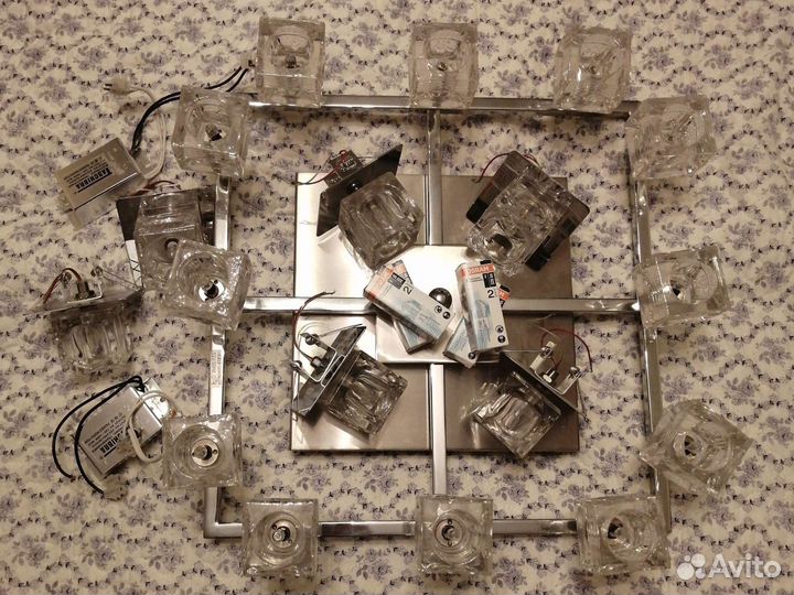 Люстра потолочная+светильники