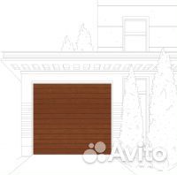 Гаражные ворота Алютех 2500х2500мм, Золотой дуб