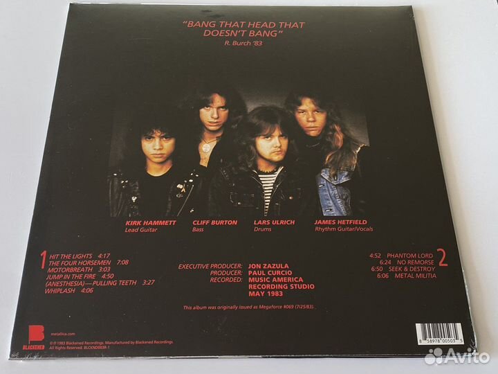 Metallica - Kill 'Em All, Remastered, US Release