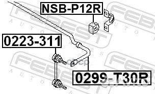 Тяга стабилизатора заднего Nissan Primera all