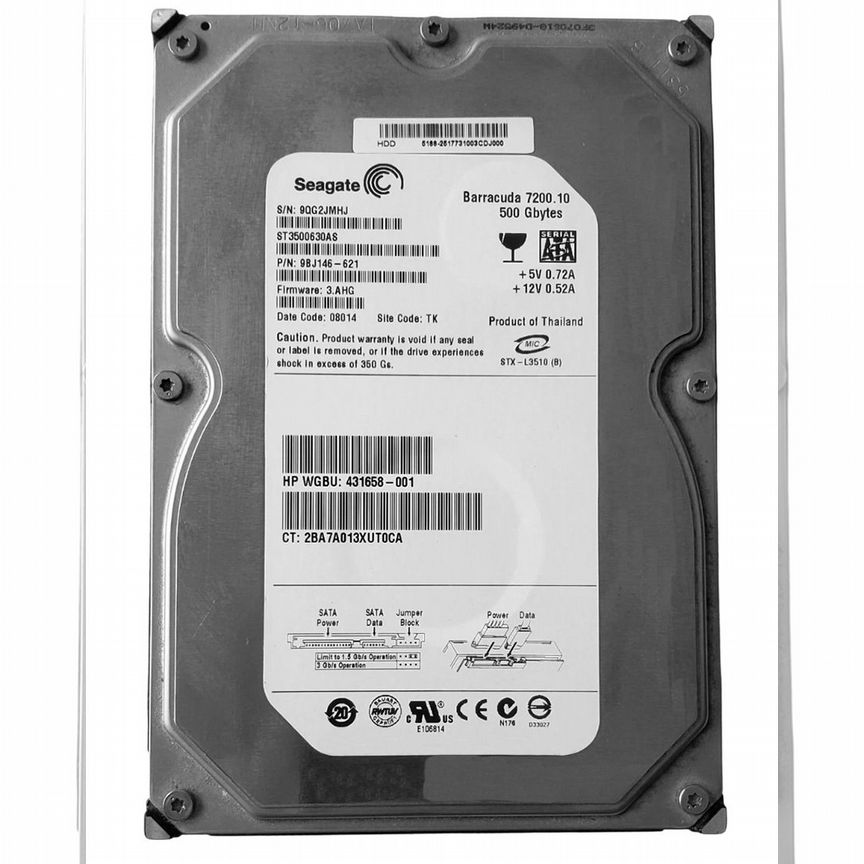 [431658-001] Жесткий Диск Hp 250gb Sata2 3,5" Hdd 431658-001