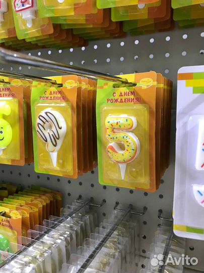 Свечи праздничные для торта/Свечи-цифры/Фонтаны