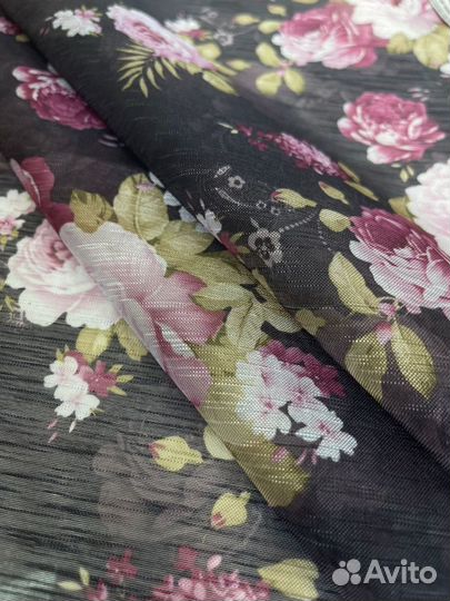 Тюль с принтом