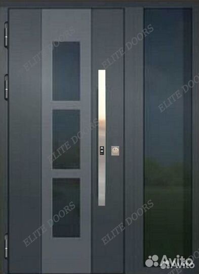 Широкая уличная дверь с терморазрывом ED-155