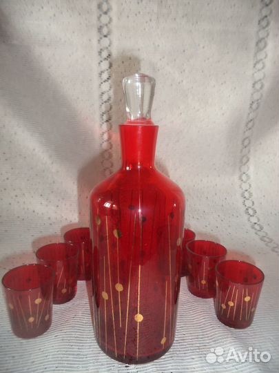 Графин Рюмки Богемия Чехословакия 70 -е