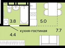 Квартира-студия, 20,9 м², 2/25 эт.