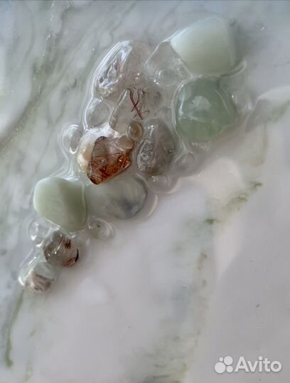 Настенные часы жеода нефритовая