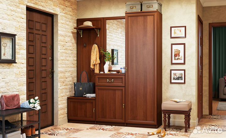 Зеркало для прихожей Екатерина орех Миассмебель