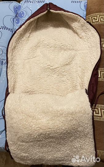 Меховой конверт в коляску овчина