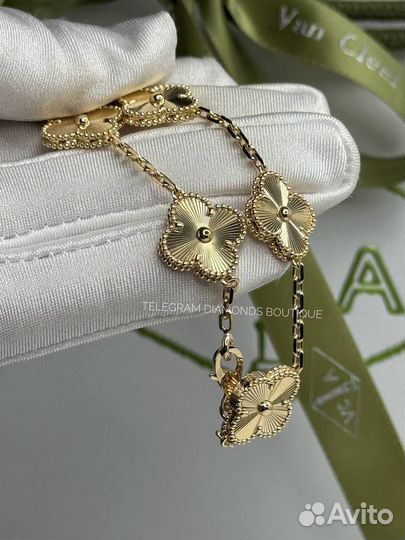 Браслет van cleef arpels желтое золото 750