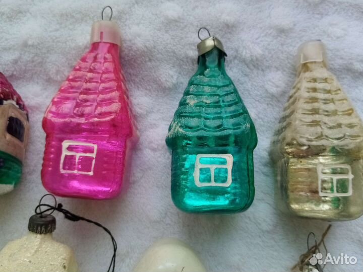 Ёлочные игрушки СССР Домики