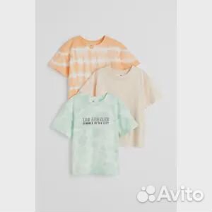 3 футболки из хлопкового джерси H&M