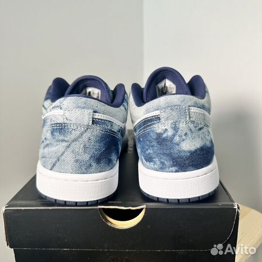 Кроссовки Jordan 1 Low Washed Denim Оригинал