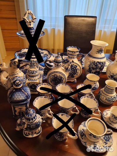 Авторская гжель 61 предмет