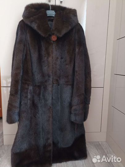 Шуба норковая с капюшоном 46 48 размер