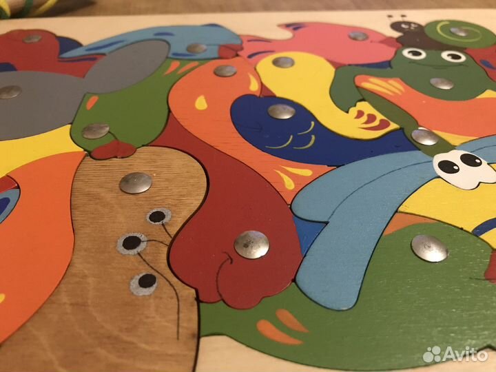 Деревянные пазлы, рыбалка