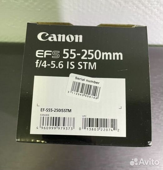 Canon EF-S 55-250mm f/4-5.6 IS STM(Новый-Гарантия)