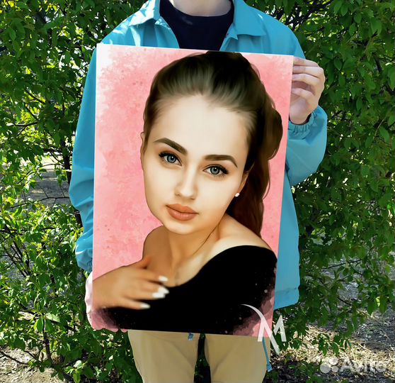 Портрет по фото на холсте. Печать фото на холсте