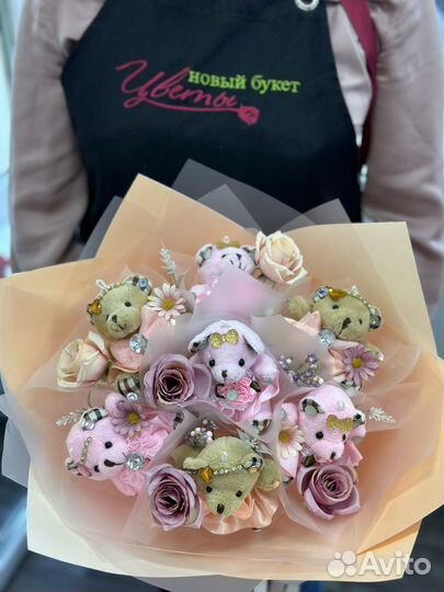 Букет с мягкими игрушками