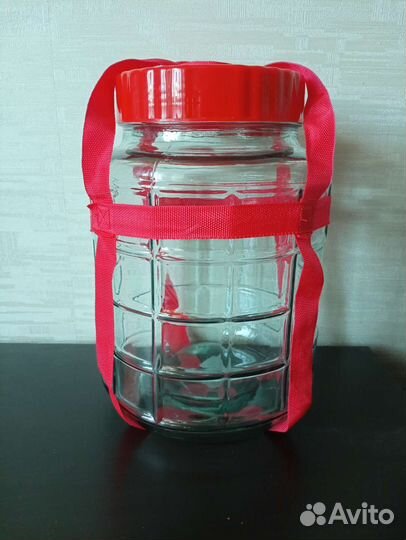 Банка новая с гидро затвором, 10 литровая