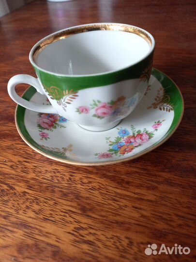 Красивая кофейная пара фарфор