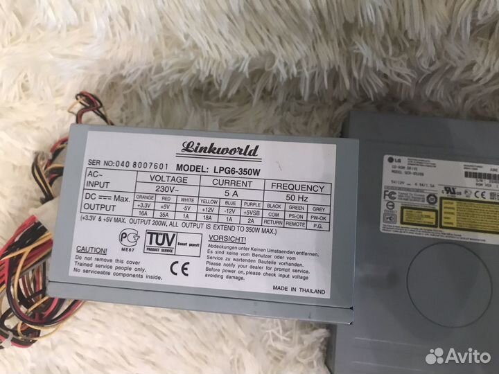 Продам бп на 350W и cd rom