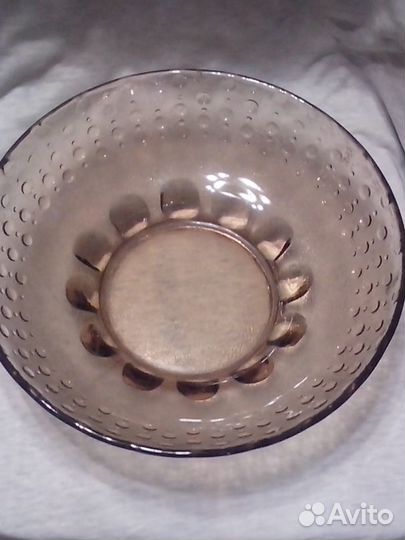 Ваза фруктовница цветное стекло Неман СССР