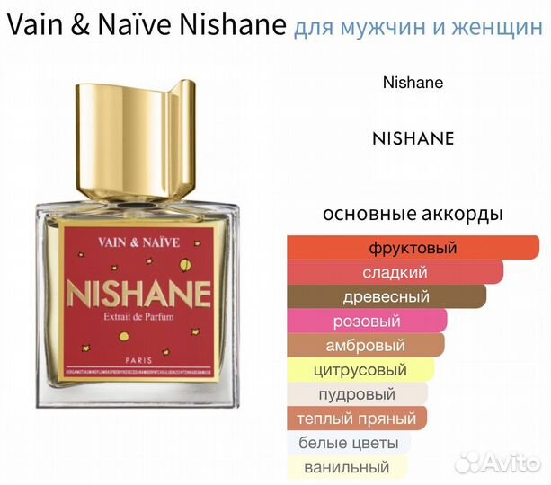 Vain & Naive Nishane 10мл оригинал распив