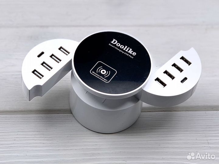 Зарядное устройство на 10 usb ports + беспроводная