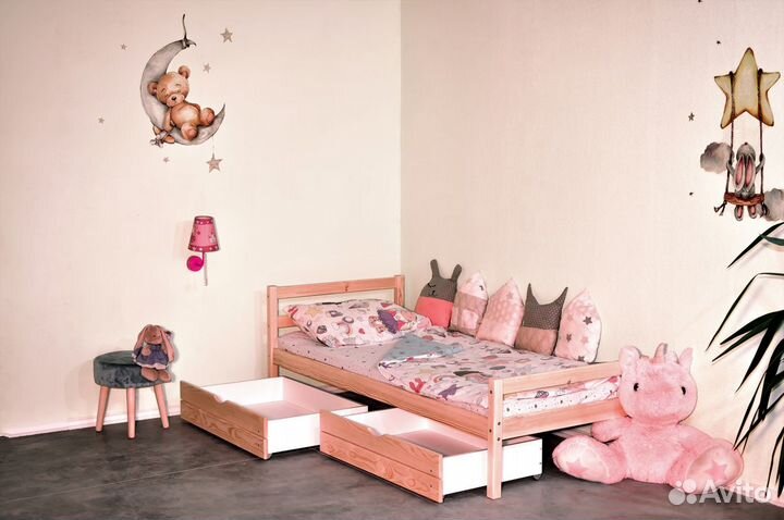 Детская односпальная кровать из массива 190*80