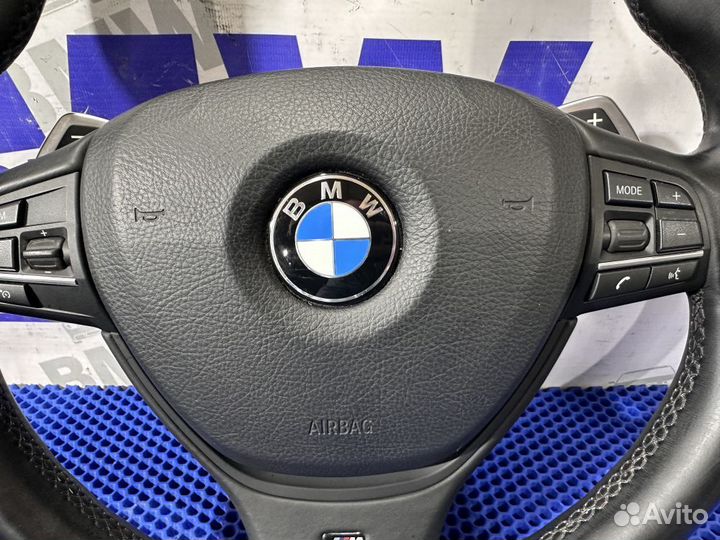 М руль BMW F10 без обогрева, лепестки