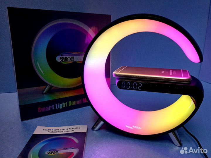 Ночник колонка RGB 5В1 многофункциональный Google