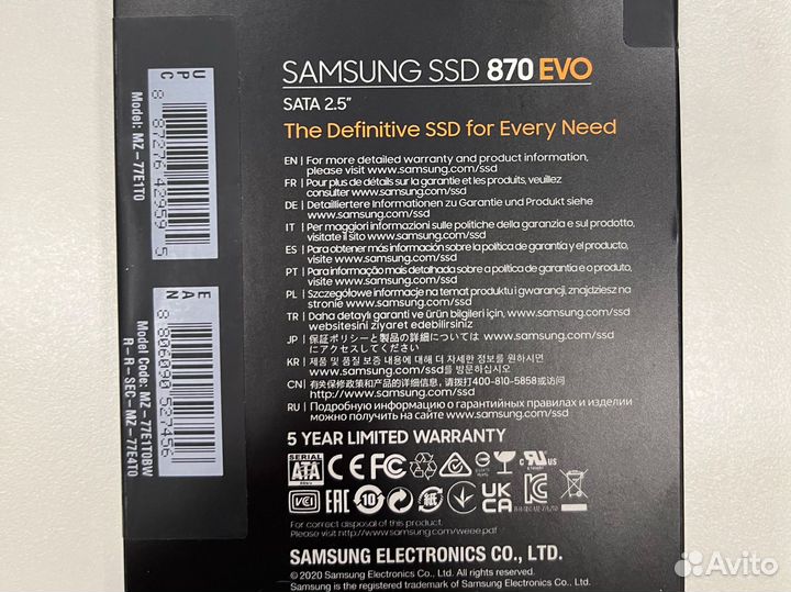 Ssd samsung 870 EVO 1tb