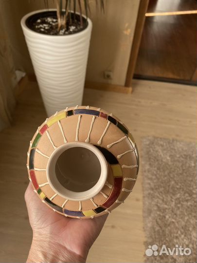 Глиняная ваза,ручной работы