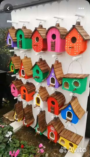 Скворечник декоративный для птиц деревянный