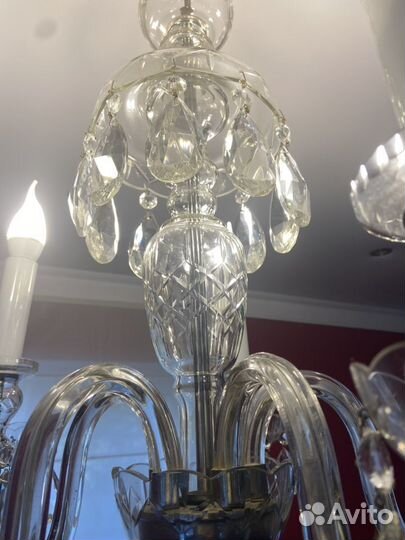Антикварная хрустальная люстра